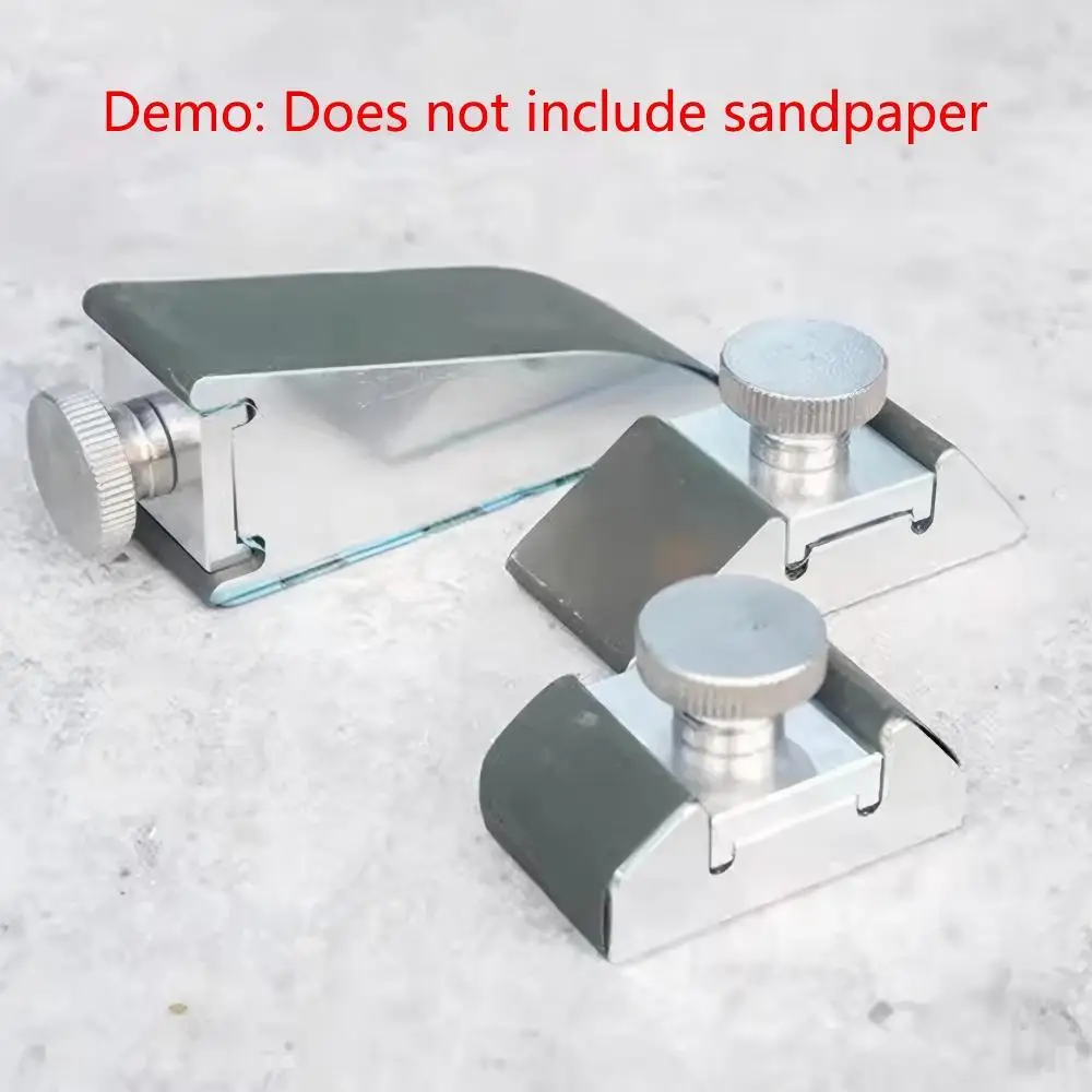 1Pc Handmade Leather Edge Polishing Holder Sandpaper Fixing Clamp Leather Edge Trimming Sanding Tool