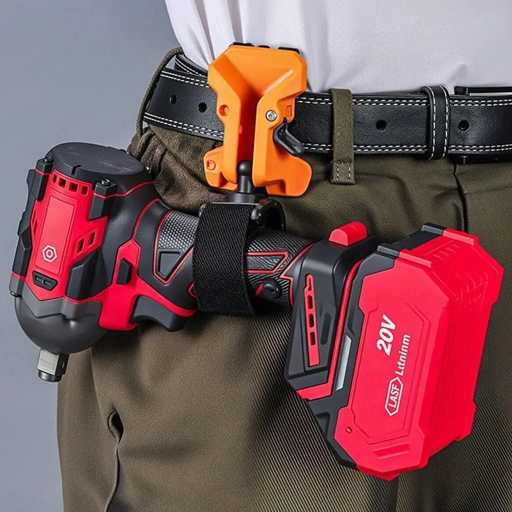 Quick Release Tool Holster with Belt Clip, Heavy Duty Self-Locking Drill Holder for Cordless Drill & Impact Driver