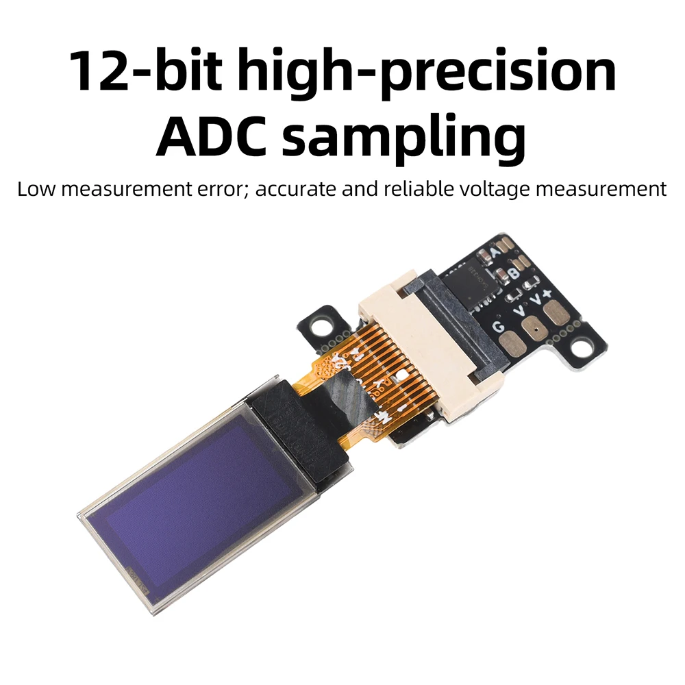 DC 0-30V Ultra-thin Mini Digital Voltmeter 0.5-inch OLED Display Voltage Meter Volt Monitor 12-bit High-precision ADC Sampling