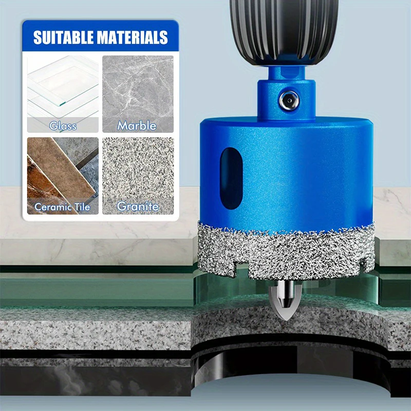 1pcs 16-180MM Diamond Coated Drill Bits Ceramic Tile Hole Saw with Position Drill for Glass Marble Granite Stone Drillling Tools