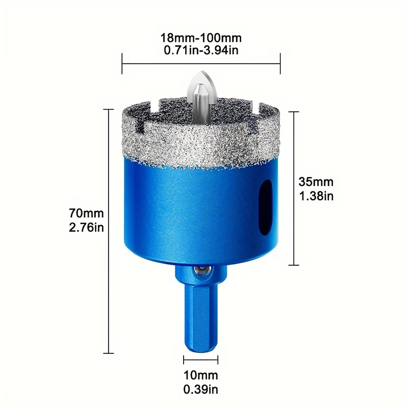1pcs 16-180MM Diamond Coated Drill Bits Ceramic Tile Hole Saw with Position Drill for Glass Marble Granite Stone Drillling Tools