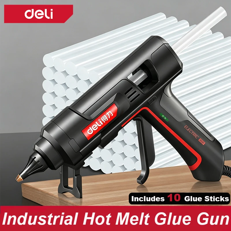 40W-300W Hot Melt Glue Gun with 10pcs Sticks 7mm or 11mm Home Repair Industrial Seal Crafting Multi-Wattage Fixed Power Tool