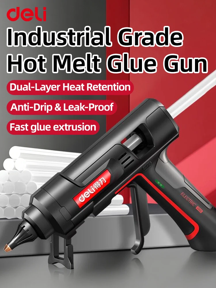 40W-300W Hot Melt Glue Gun with 10pcs Sticks 7mm or 11mm Home Repair Industrial Seal Crafting Multi-Wattage Fixed Power Tool