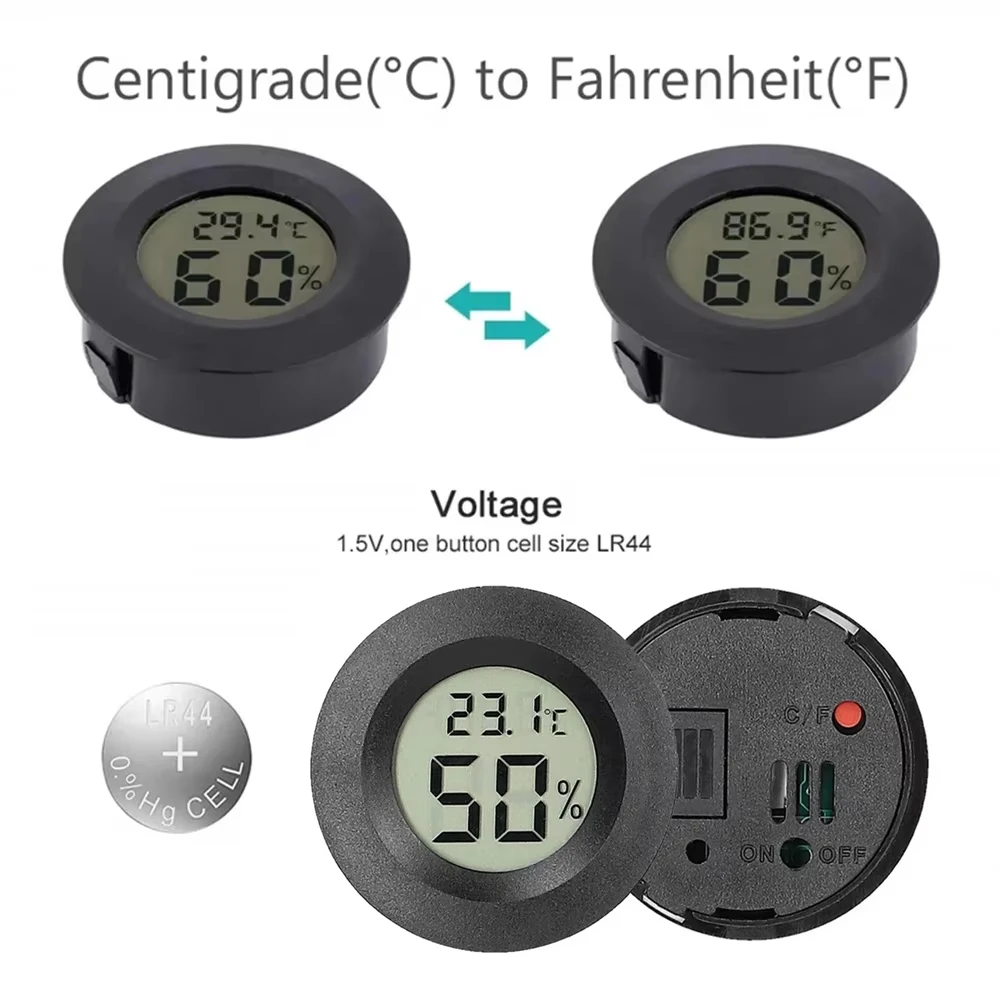 4PCS LCD Digital Thermometer Hygrometer Indoor Room Electronic Temperature Humidity Meter Sensor Gauge Weather Station Home 