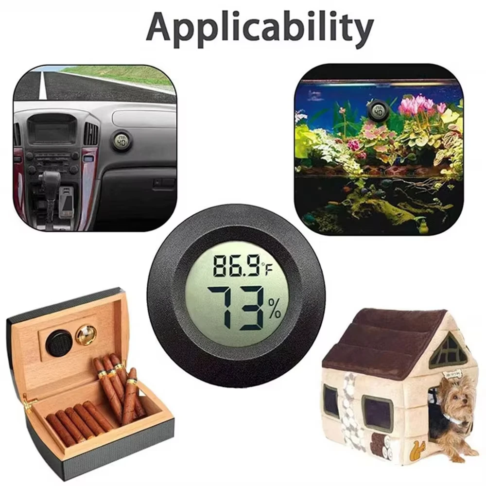 4PCS LCD Digital Thermometer Hygrometer Indoor Room Electronic Temperature Humidity Meter Sensor Gauge Weather Station Home 