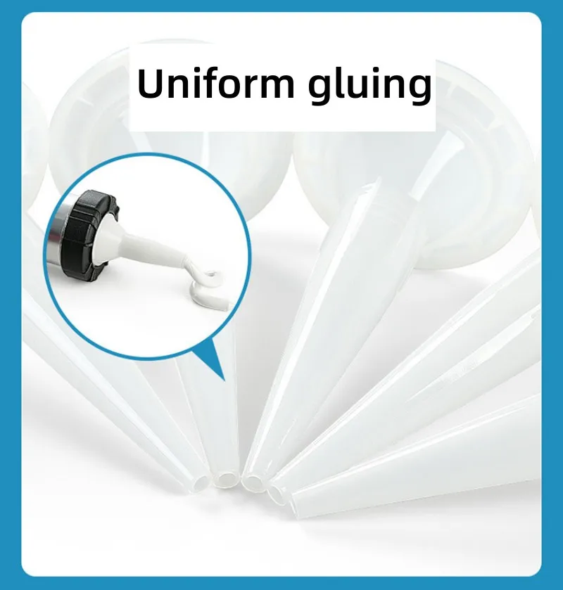 1/6/10/20pcs Universal Caulking Gun Nozzles Plastic Glass Glue Sealant Silicone Caulking Tips Mouth for Home Construction Tools