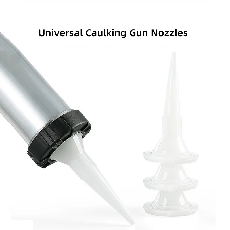 1/6/10/20pcs Universal Caulking Gun Nozzles Plastic Glass Glue Sealant Silicone Caulking Tips Mouth for Home Construction Tools