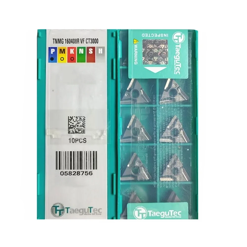 TaeguTec Ceramics Inserts TNMG160404R-VF TNMG160408R-VF CT3000 External Turning Tool Steel Processing Turning Inserts