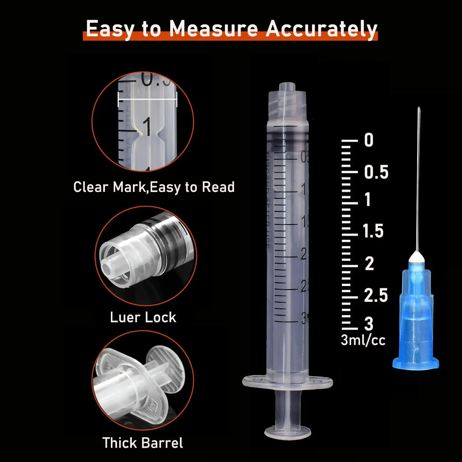 10pcs/Box 2/3ml Disposable Luer Lock Syringes with 23/25Ga Stainless Needle For Pet Farm Animal Measuring Liquid Refilling