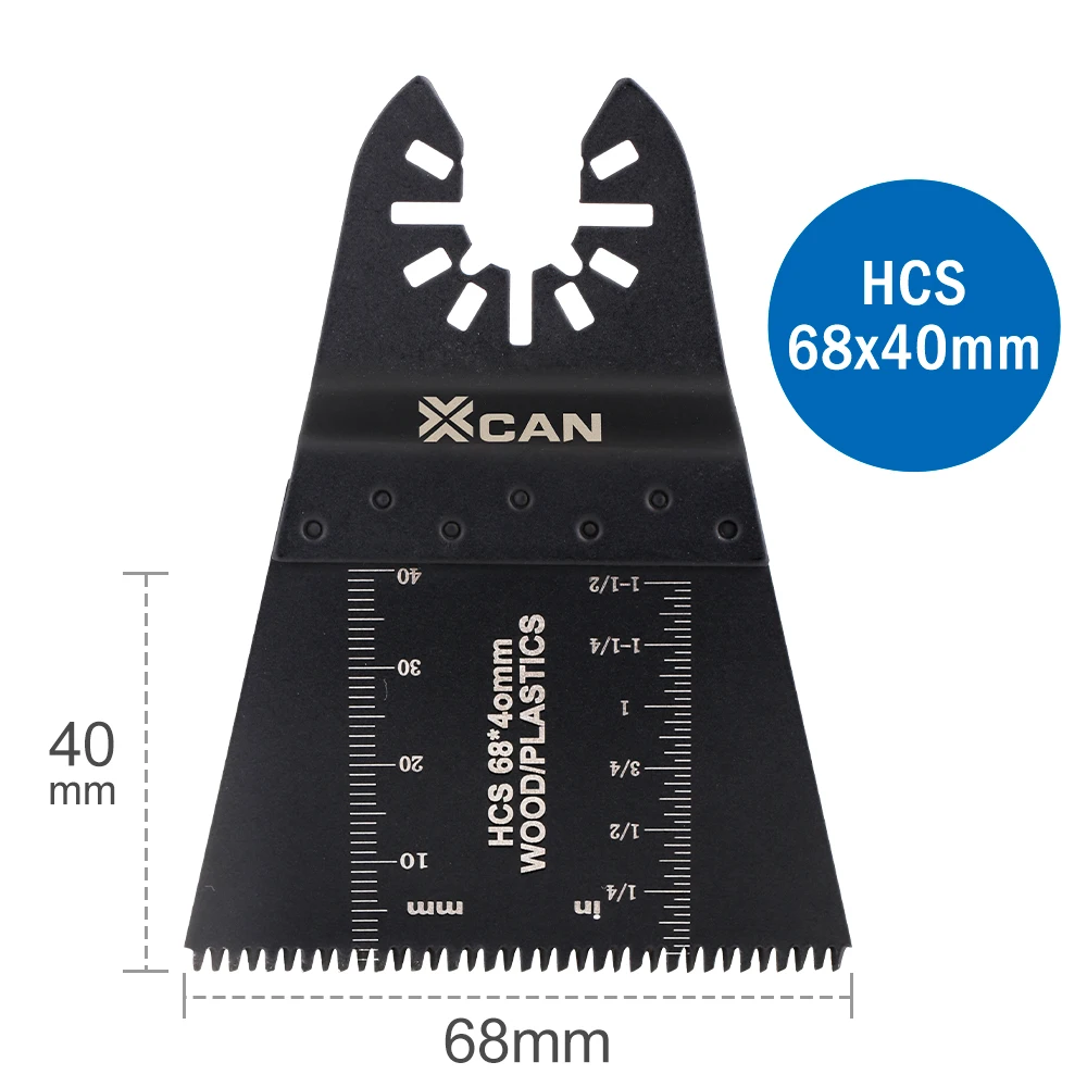 XCAN 1/2/5/10pcs 68mm Oscillating Saw Blade Multi-Function HCS Saw Blades Quick Release Cutter For Wood DIY Power Tools