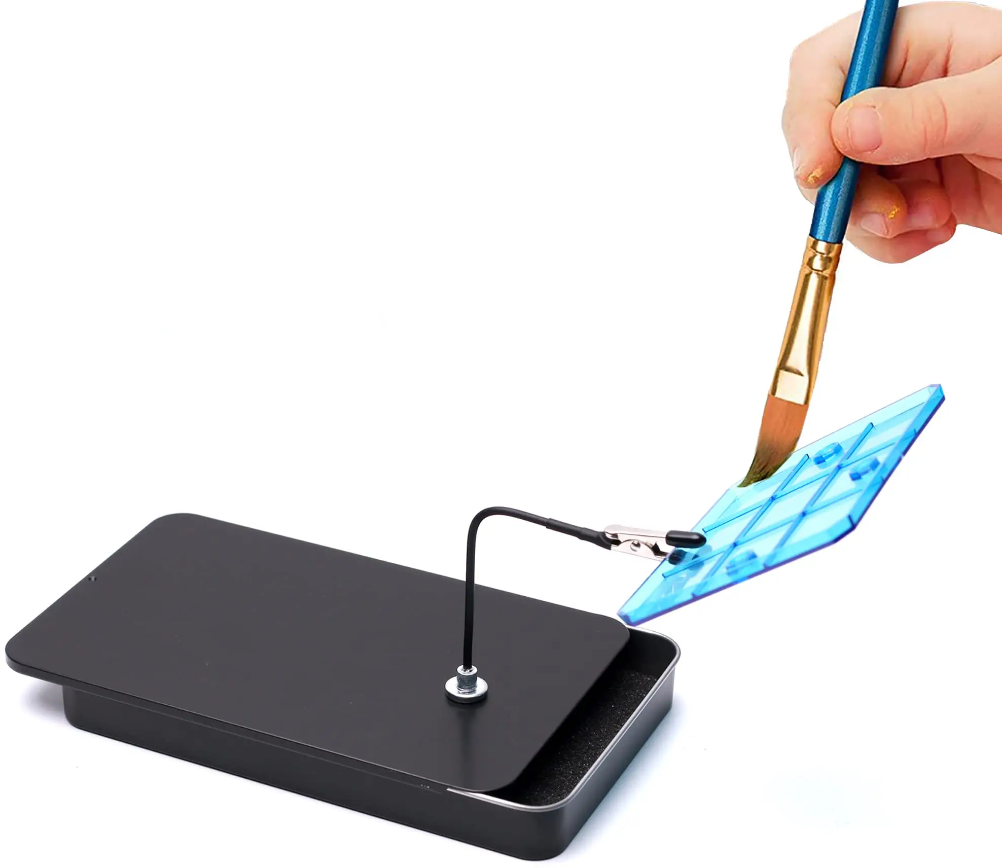 Model Painting Stand Base Holder 12PCS Alligator Clip Sticks Magnetic Bendable for Airbrush Spray Hobby DIY Model Crafting