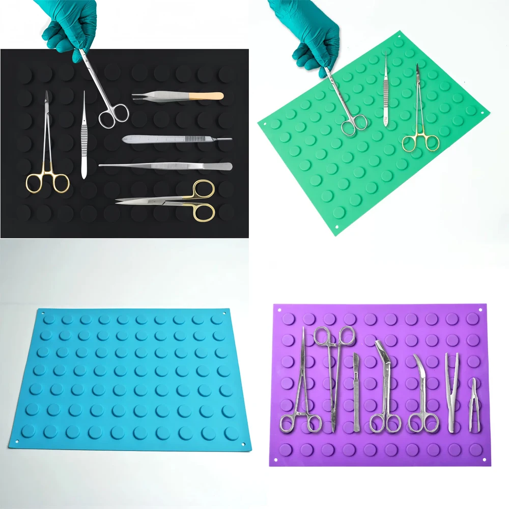 Black Magnetic Mat Instrument Tool Attachment Mats Magnetic Silicone Tools Mats Pad