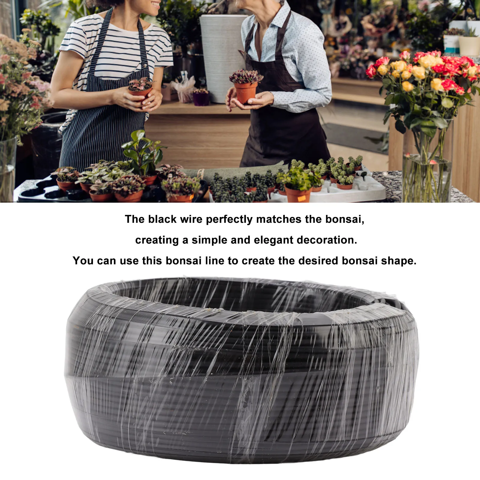 Black Bonsai Aluminum Training Wire 3.5mm 500g Flexible Shaping Wire Good Fixation Effect Gardening Landscape Plant Accessories