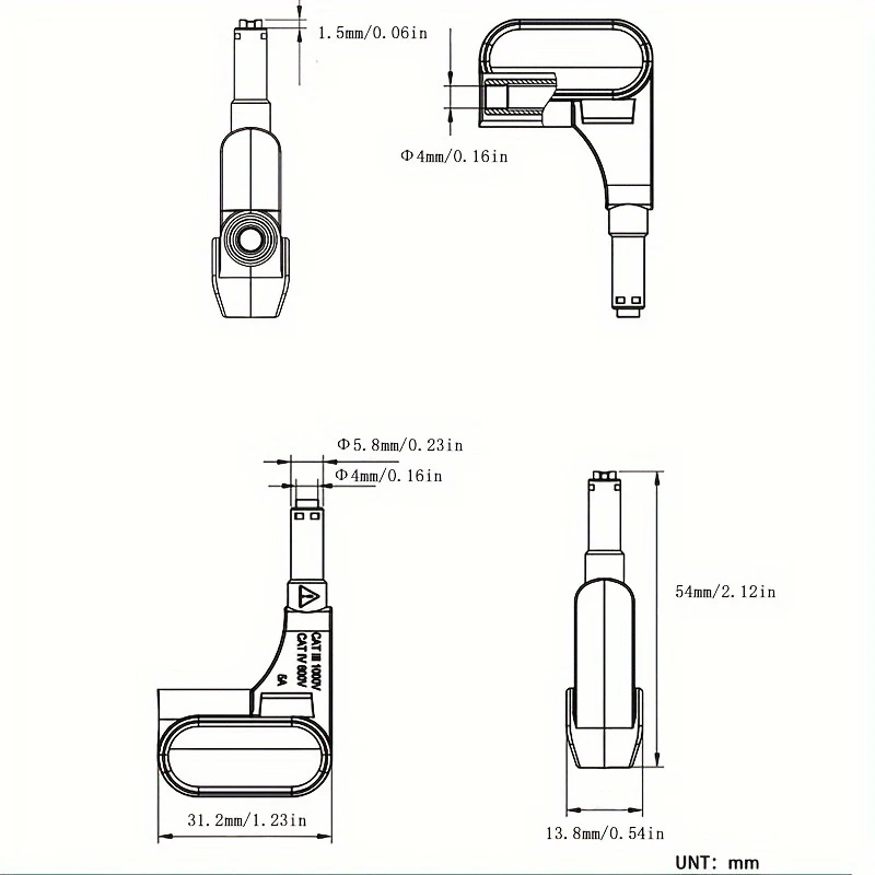 5PCS/2PCS/3PCS Magnetic Test Probe, Back Probe, Suitable For Quick Linking Of Digital Multimeters And Megohmmeters