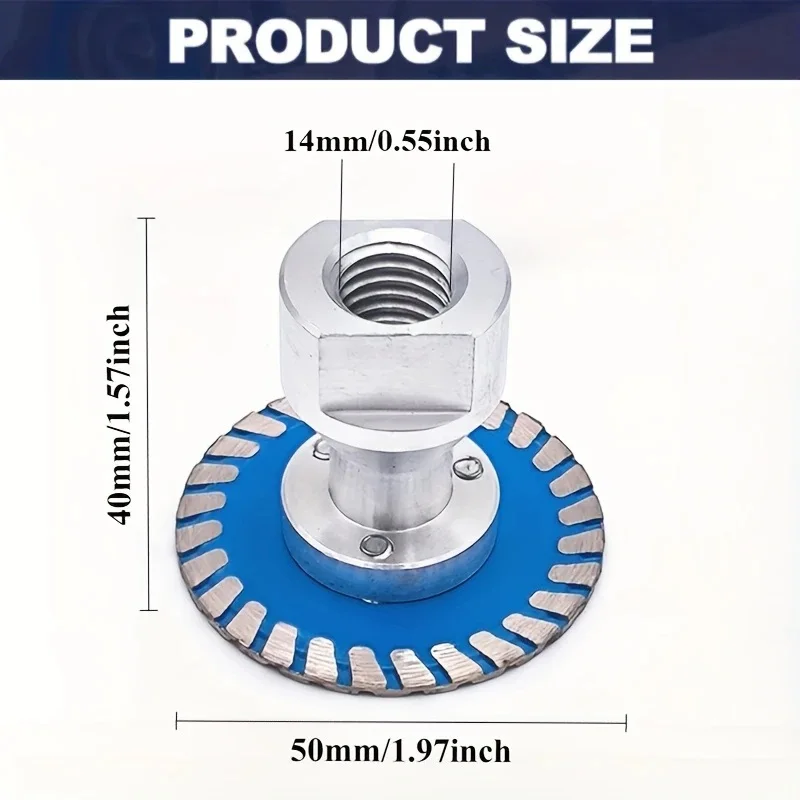 1 PC M14 Flange Diamond Cutting Disc 75mm 50mm 2 Inch Detachable Mini Carving Tool Blade for Granite Marble Tiles Stone Cutting
