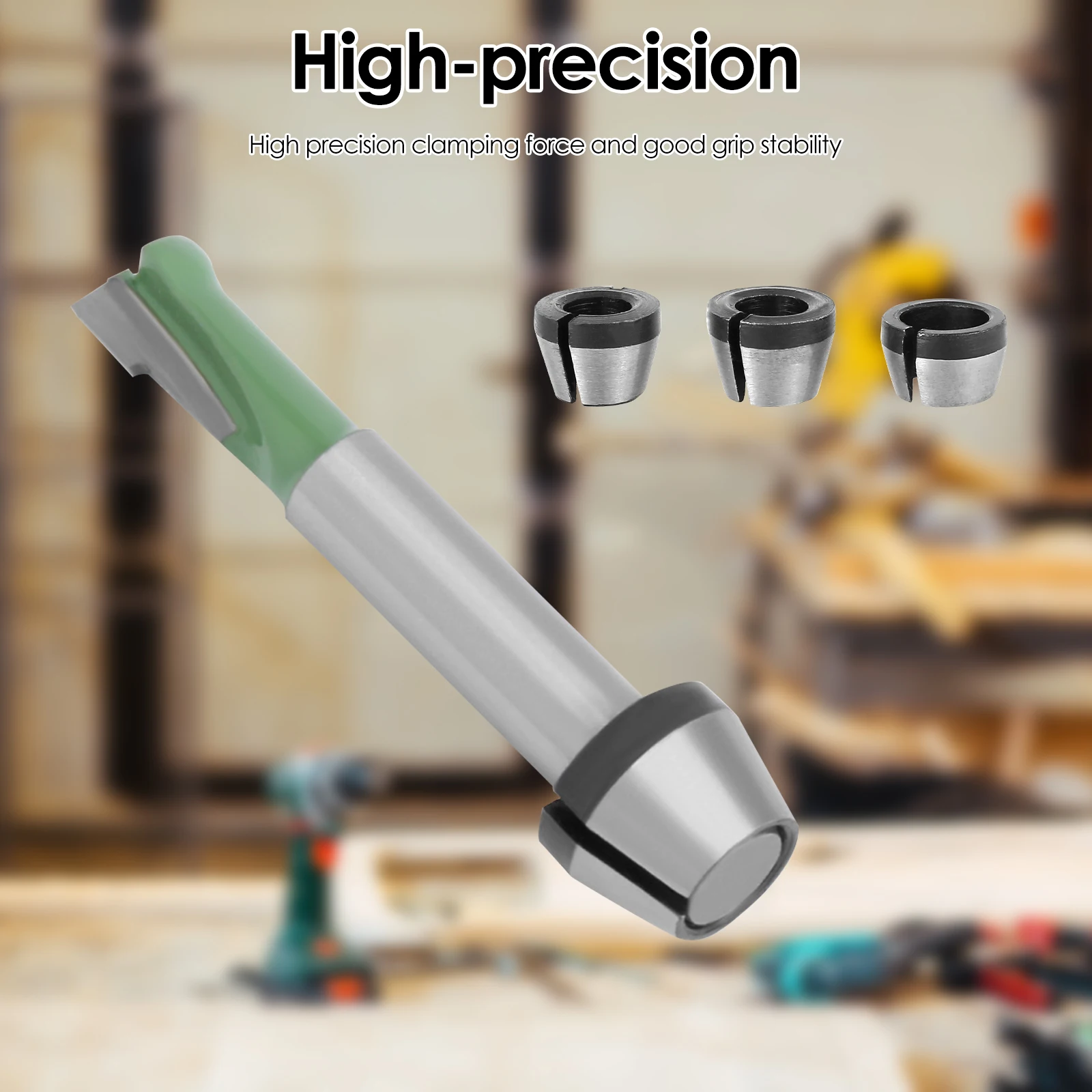 6/8/12pcs Router Collet Chuck 6mm 6.35mm 8mm High Precision Trimmer Collet Adapter for Woodworking CNC Engraving Trimming Carvin