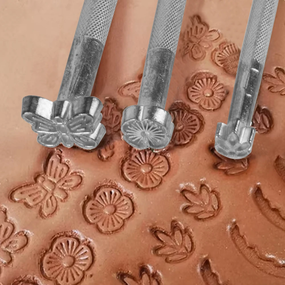Leather Tool Accessories Stencil Printing Sculpture Knocking Flowers Arts And Crafts 20Pcs Carving Chisel Set DIY Carving