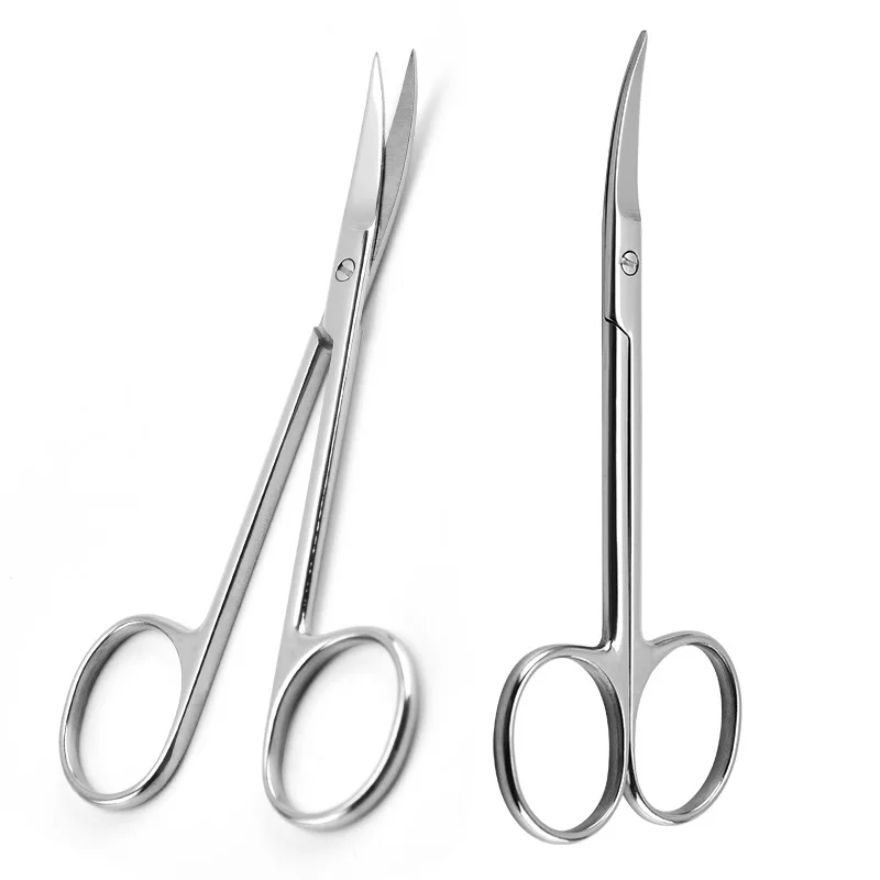 10cm/11.5cm/13cm/14cm/16 cm Animal Veterinary Vet Medical Stainless Steel Surgical Scissors Straight curved Tip Haircut Scissors