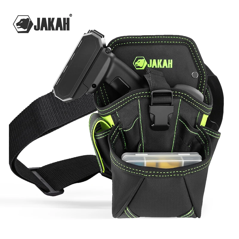 JAKAH Durable Large Compartment Electrician Tool Bag Waist Tool Belt Bag Drill Holster Electrician Pouch HL060