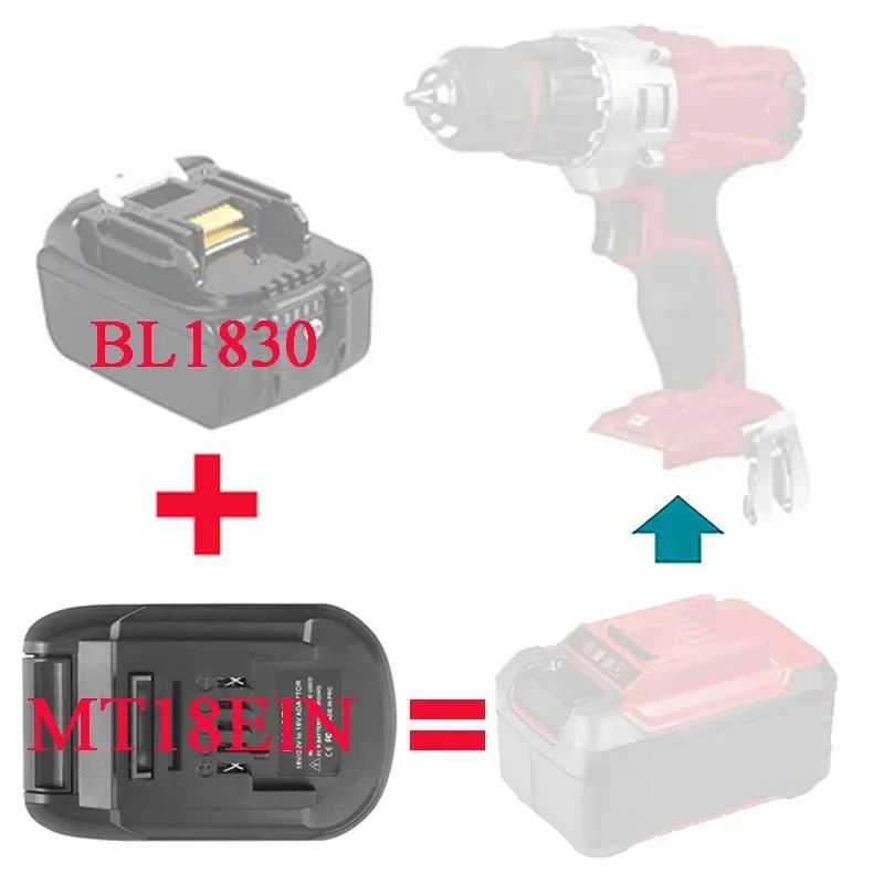 MT18EIN DM18EIN BS18EIN Adapter Converter for Makita for DeWalt for Milwaukee for Bosch Li-ion Battery for Ein Lithium Tool