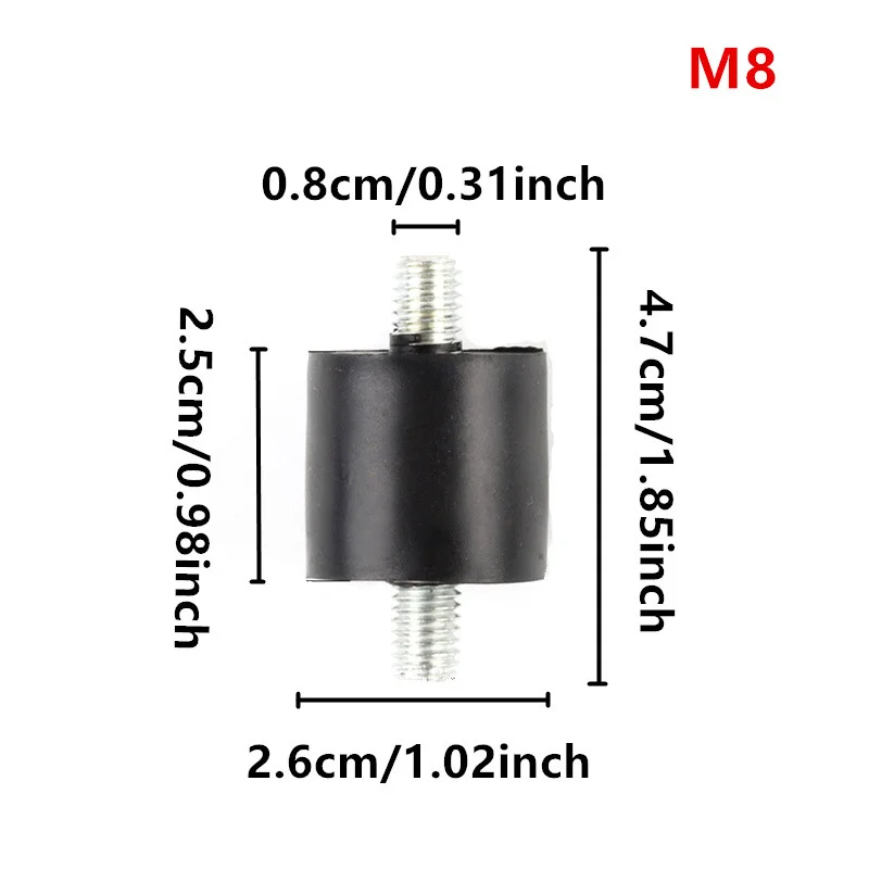 4Pcs M6/M8 Rubber Foot Pad Anti-Vibration Screw-Type Buffer for Air Rubber Vibration Mount Air Accessories