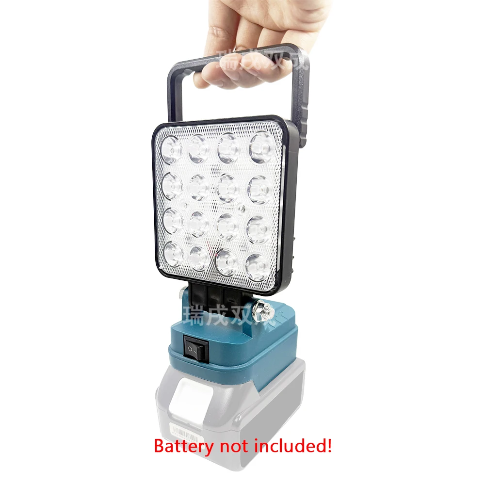 Power Tool Parts for Makita 18V Lithium Battery LED Work Lights Handheld Lamp Spotlights Flashlight Hand Lantern 2 USB Charger