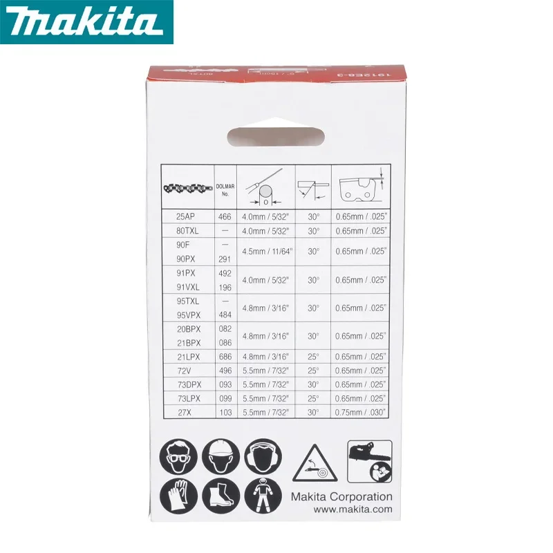 MAKITA 1912E8-3 Chainsaw Chain 150MM / 6" Replacement Saw Chain Guide Rail 80TXL for DUC150 UCO29G
