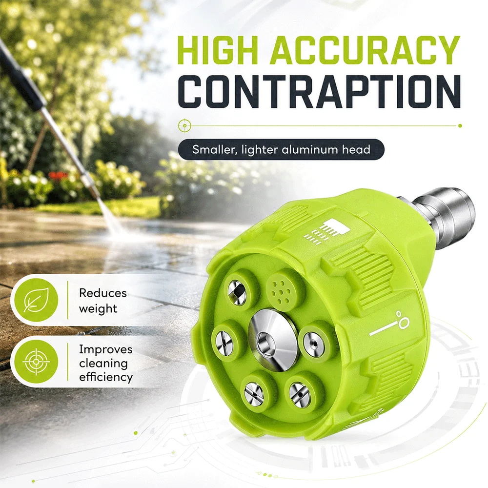 6 in 1 14 Inch Car Wash Nozzle Pressure Washer Connector for 1/4 Inch Interfaces Reliable ABS and Stainless Steel Build