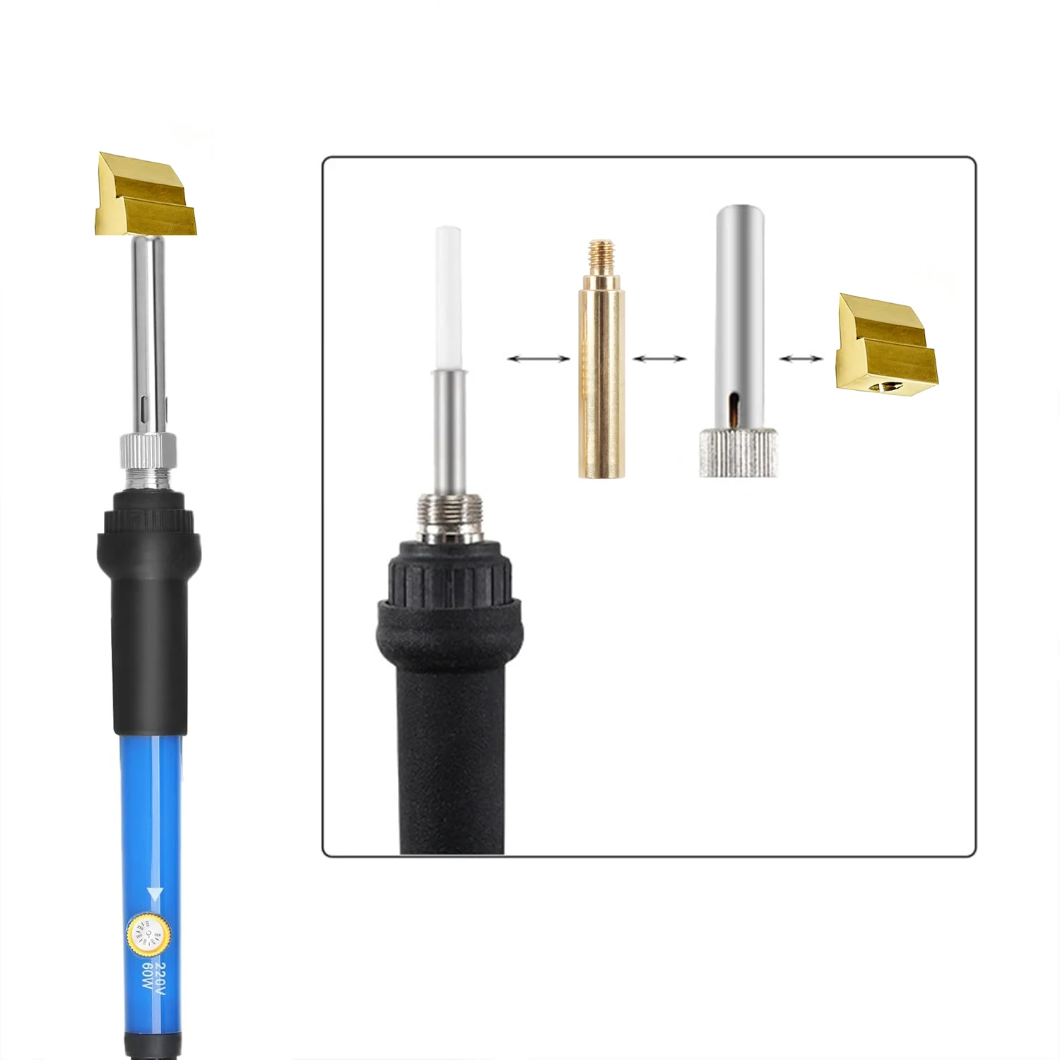 Spade-Shaped Soldering Iron Tip 10.5-40mm Width, Suitable for 936-937-8898-8586-888D Series Soldering Iron Welding Tools