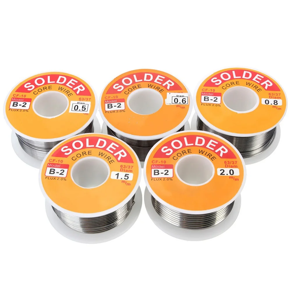 STONEGO Tin Alloy 63/37 Solder Wire Rosin Core Flux 2% Reel Welding Line Electrical Soldering 50g 100g