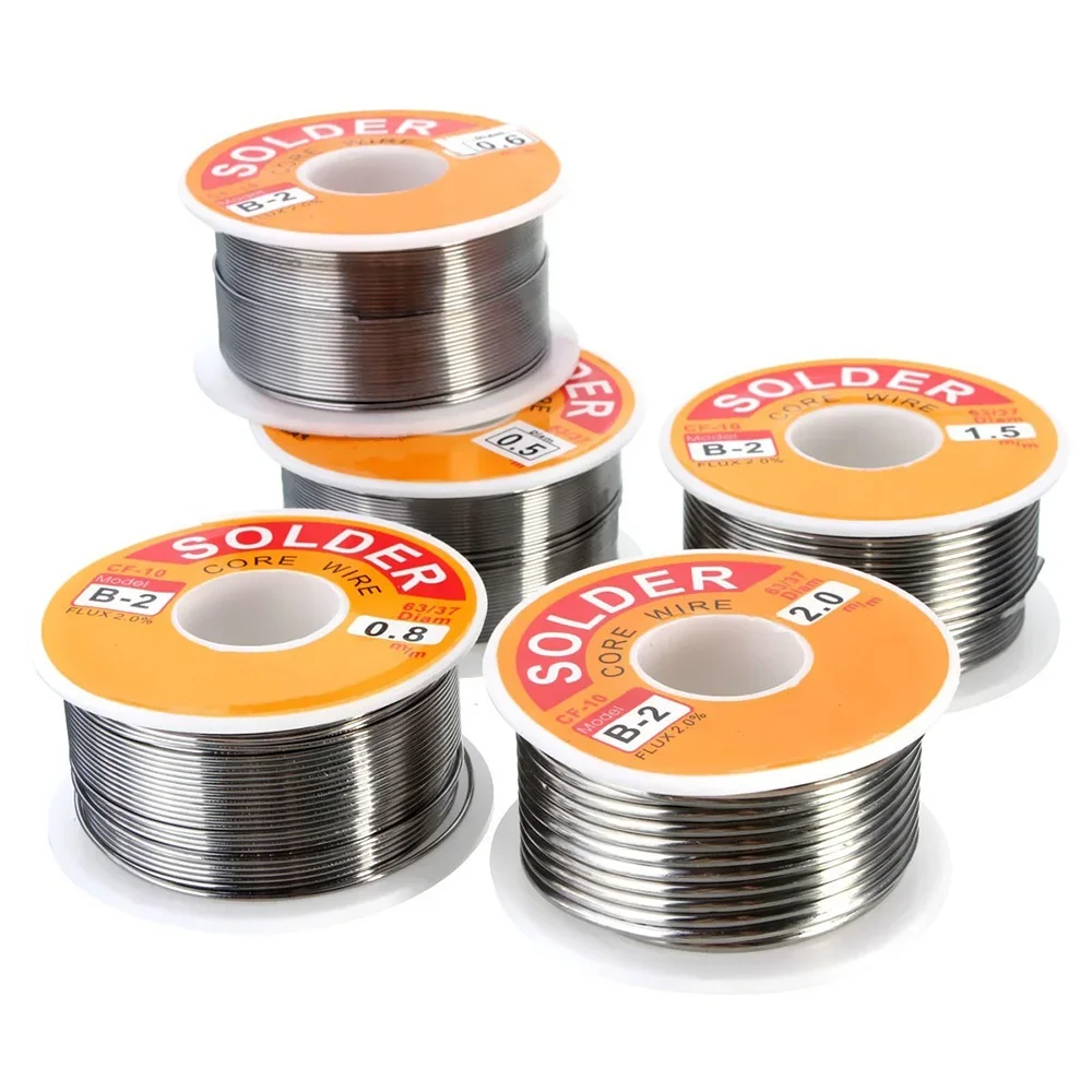 STONEGO Tin Alloy 63/37 Solder Wire Rosin Core Flux 2% Reel Welding Line Electrical Soldering 50g 100g