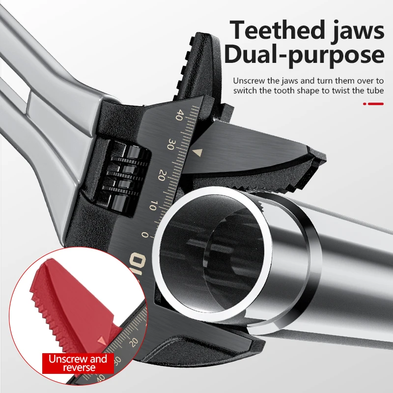 Adjustable Large Open Steel Wrench Universal Mini Spanner Bathroom Multifunctional Household Repair Tools For Bathroom Pipes