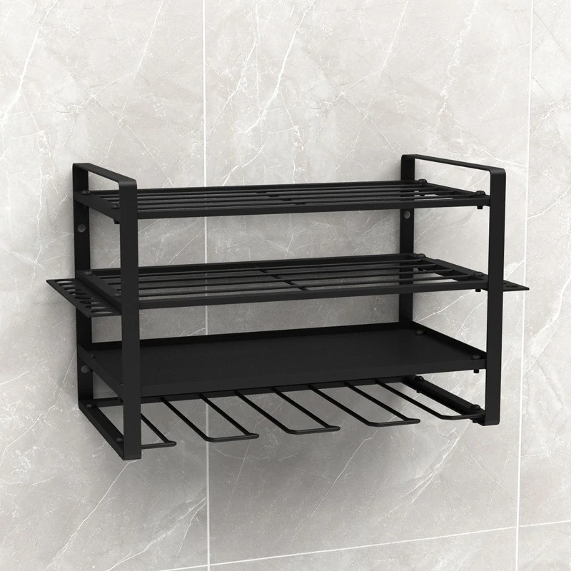 Power Tool Organizer Wall Mount Heavy Duty Metal Tool Shelf Cordless Drill Hanger Storage Rack Tool Holder for Workshop Pegboard