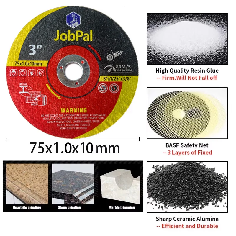 Mini Small Cutting Disc, Multi-Functional Small Ultra-Thin Woodworking Grinding and Cutting Metal, Stone and Tile 3-Inch Accesso