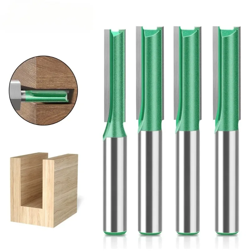 3mm-20mm Diameter 8mm Shank Straight Bit Tungsten Carbide Single Double Flute Router Bit Wood Milling Cutter For Woodwork Tool