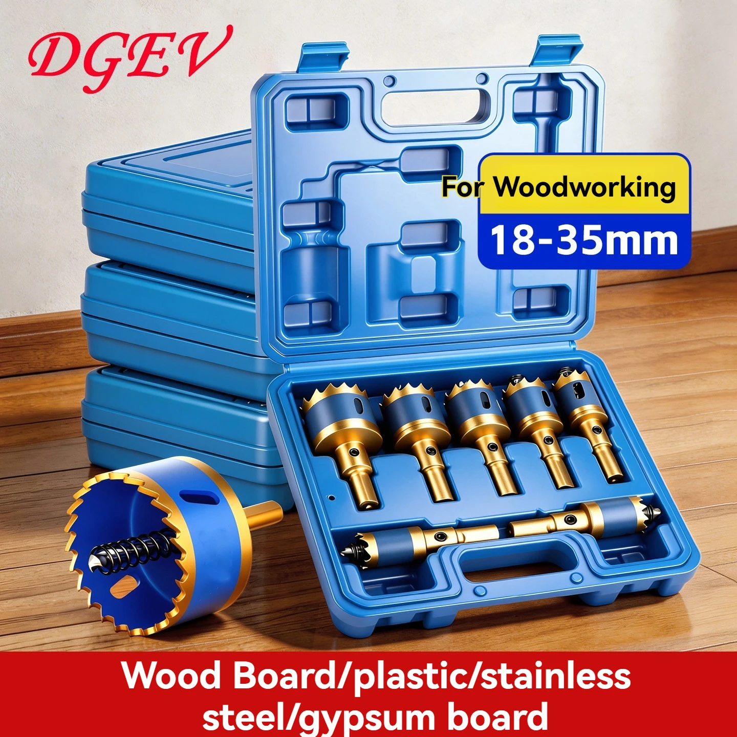 Woodworking Hole Saw Set, Electric Drill Dedicated Hole Saw Drill Bit, Wood Board, Stainless Steel, Gypsum Board Drilling Tool