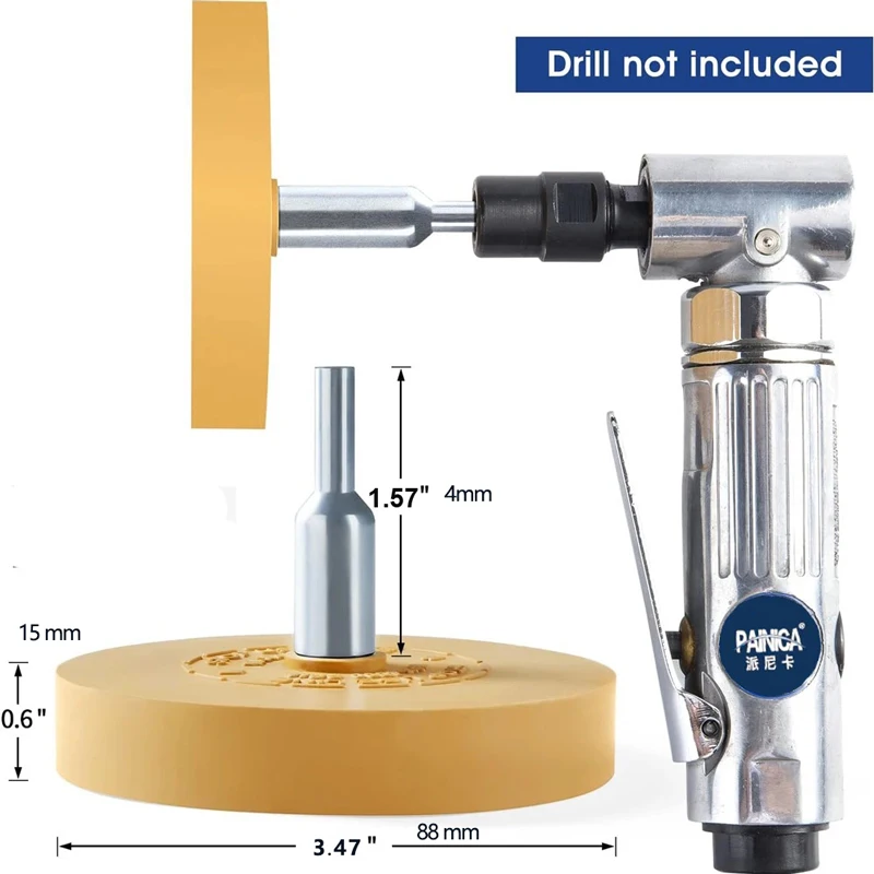 Universal Rubber Eraser Wheel For Remove Car Glue Adhesive Sticker Pinstripe Decal Graphic Auto Repair Paint Tool