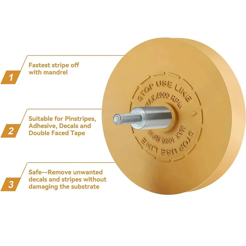 Universal Rubber Eraser Wheel For Remove Car Glue Adhesive Sticker Pinstripe Decal Graphic Auto Repair Paint Tool