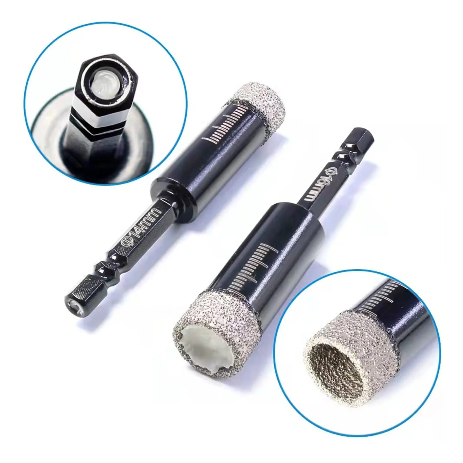 5-16mm Hexagonal Shank Brazed Dry Ceramic Tile Drill Bit Marble Granite Vitrified Tile Hole Opener Diamond Drill Bit Hole Saw