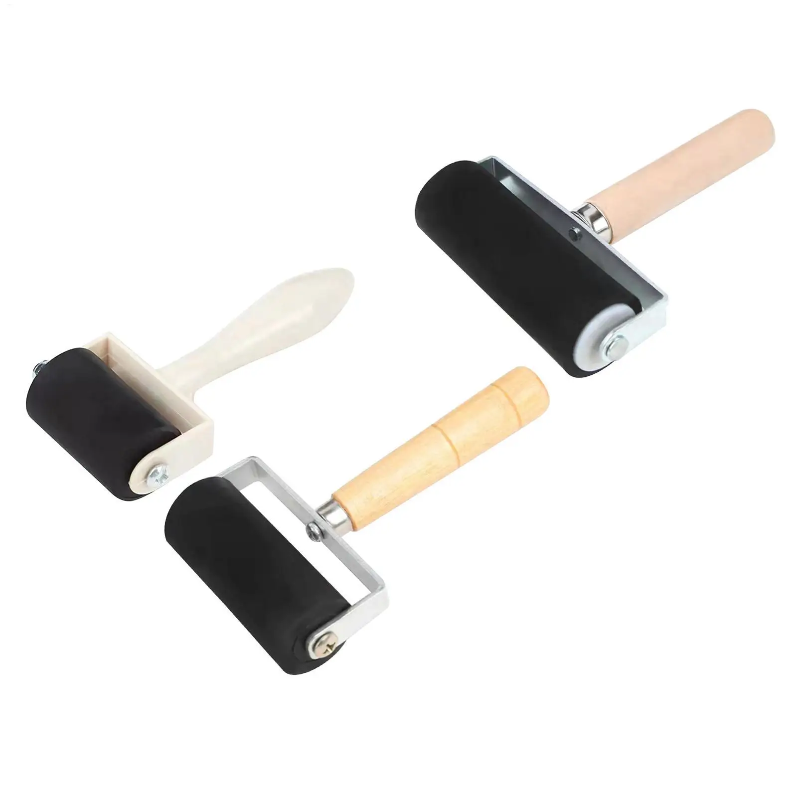 Professional Rubber Craft Roller Brayer Ink Painting Printmaking Roller Art Craft Projects Ink Stamping Tool Paint Roller