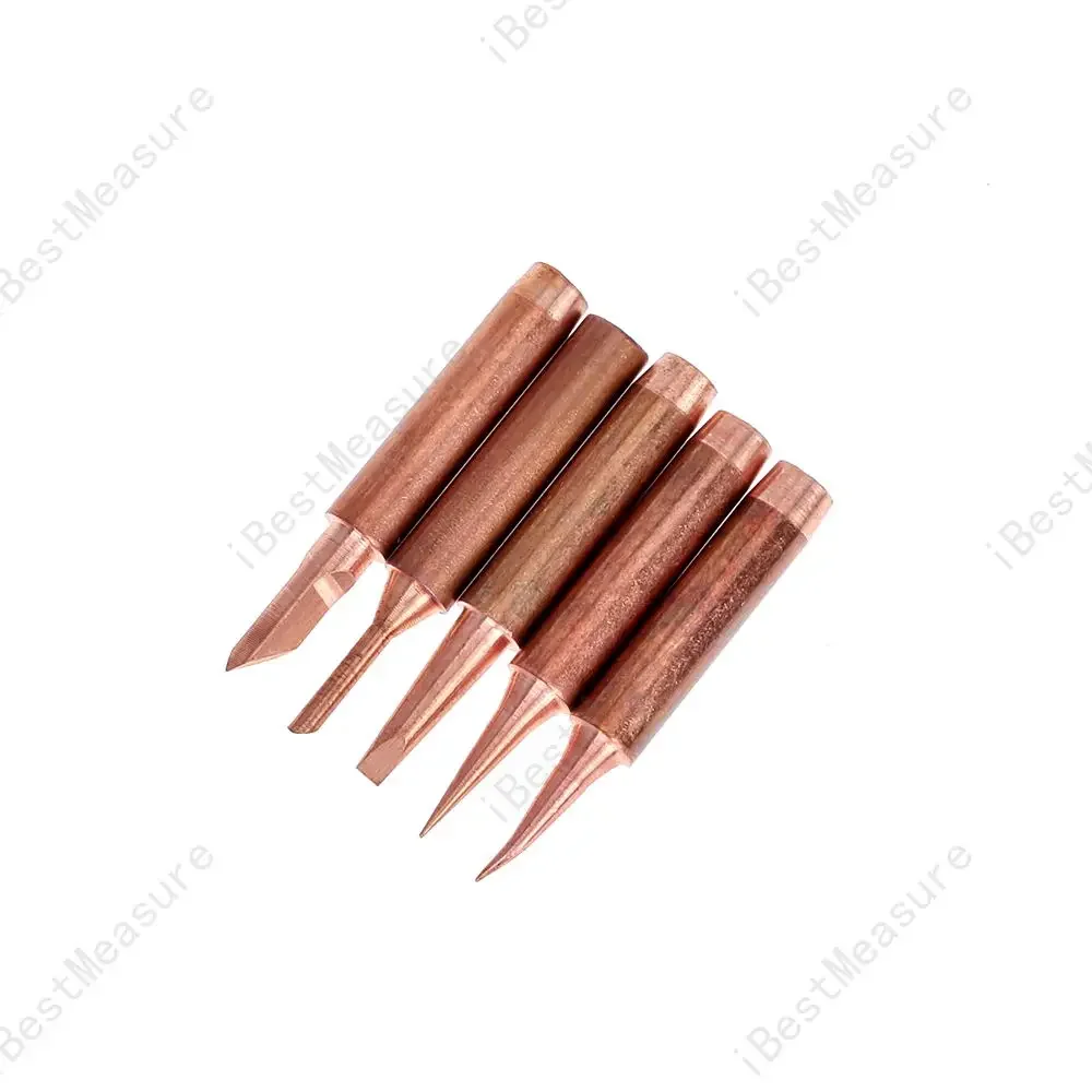 5PCS, Premium 900M series industrial soldering copper soldering iron tip set, perfect for electronic product maintenance