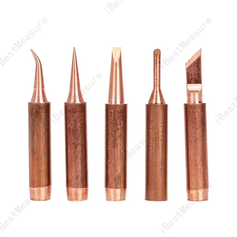 5PCS, Premium 900M series industrial soldering copper soldering iron tip set, perfect for electronic product maintenance