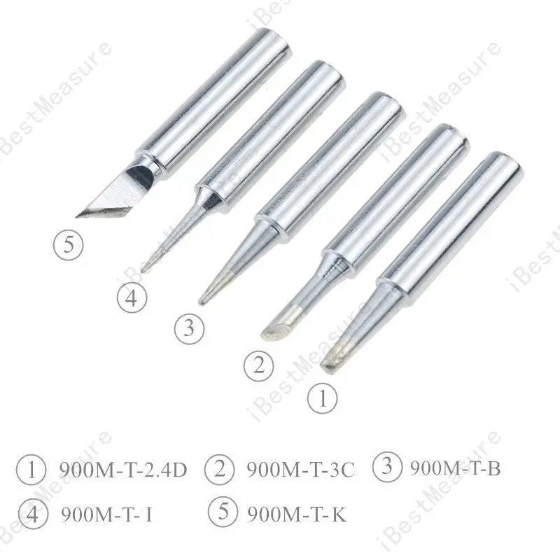 5PCS, Premium 900M series industrial soldering copper soldering iron tip set, perfect for electronic product maintenance