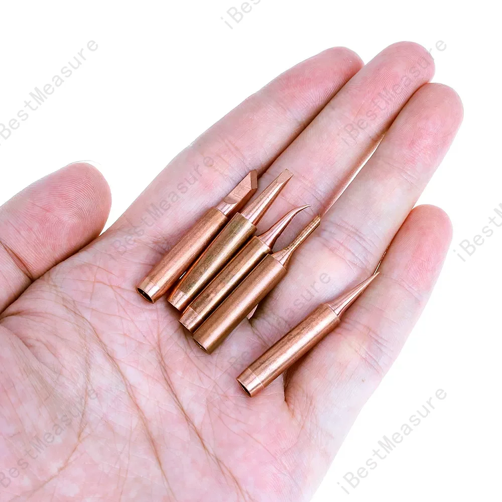 5PCS, Premium 900M series industrial soldering copper soldering iron tip set, perfect for electronic product maintenance