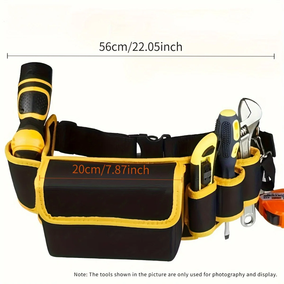 1PC Portable Tool Waist Pouch - Adjustable Belt, Large-Capacity Wear-Resistant for Electricians & Carpenters