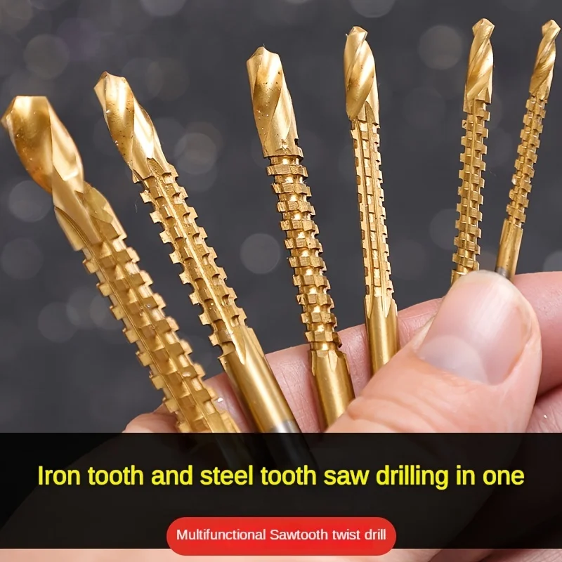 3pcs Titanium Coated High Speed Steel Drill Bit Electric Drill Hemp Flowers