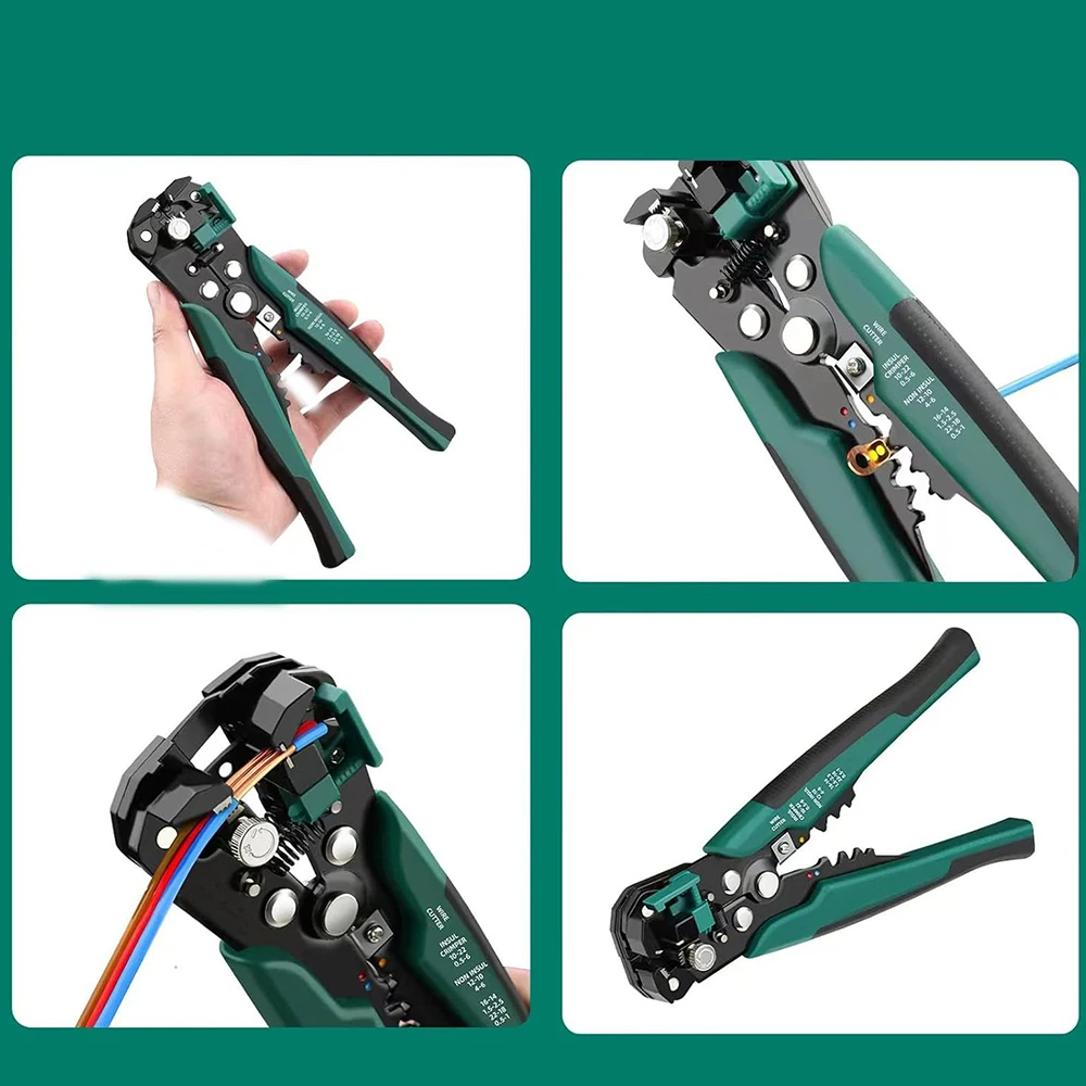 Crimper Cable Cutter Adjustable Automatic Wire Stripper Multifunctional Stripping Crimping Pliers Terminal Hand Tool