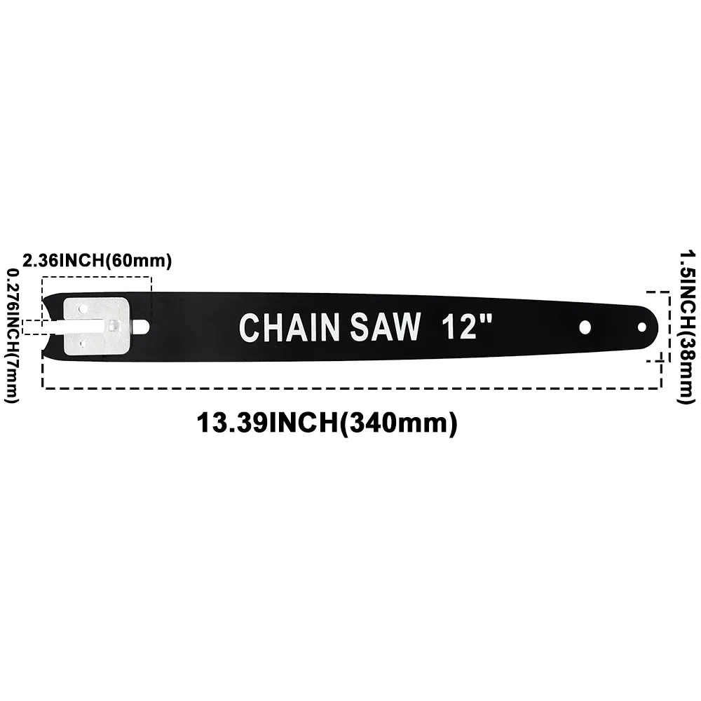 Patuopro 12 Inch Chainsaw Chains & Chainsaw Guide Bar Set 1/4 LP 62 Drive Links Original Replacement Chain Saw Chain Tools Parts