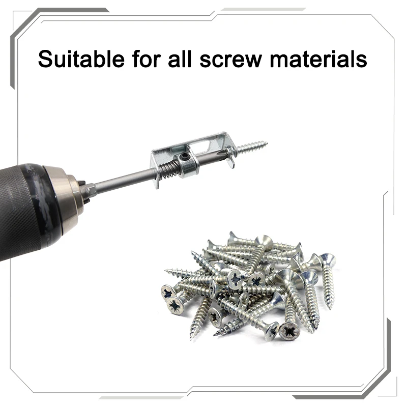 Hexagonal Shank Magnetic Screwdriver Head Fixed Drill Bit Universal Crosshead Power Tool Accessory Spring Type Positioning