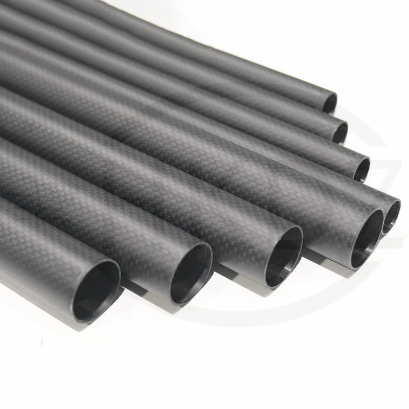 1Pcs 3K Carbon Fiber Tube Matte Twill Hardness Composite Material Length 200 /300/500mm OD 5mm to 50mm Fibre Tube